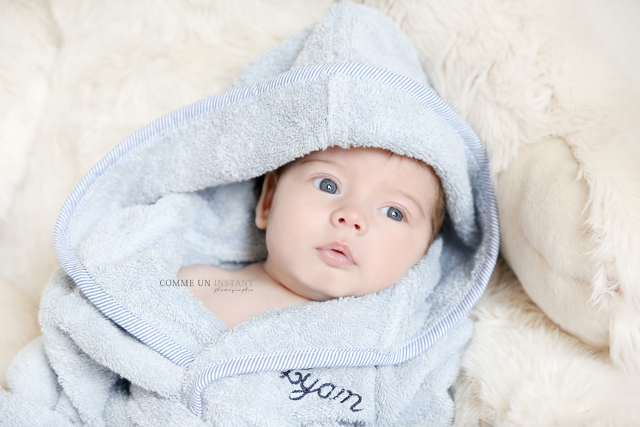 shooting pour bébés a Vincennes (94300 Val de Marne 94) - bébé - photographe a domicile bébé studio - photographe pro bébé aux yeux bleus